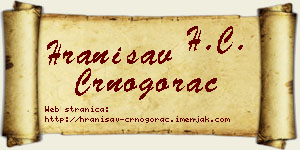 Hranisav Crnogorac vizit kartica